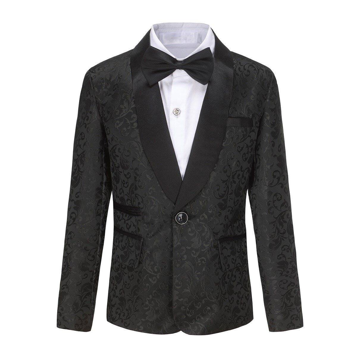Youthup Boys Teen Suit 2Pcs Paisley Print Dress Formal Wedding Blazer and Pants