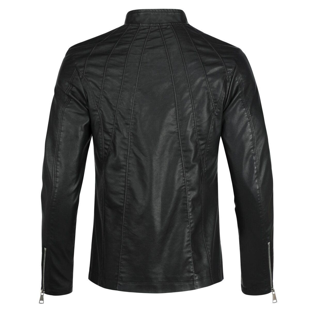 Youthup Mens Casual Soft Bomber Faux Leather Jacket