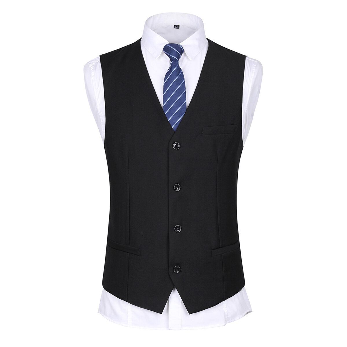 YOUTHUP Mens Classic 3 Piece 2 Button Solid Color Slim Business Suit Set