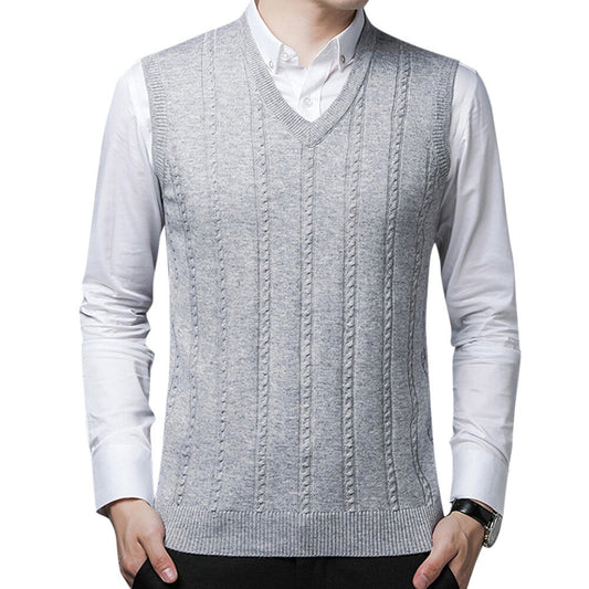 Youthup Mens Wool Blend V-Neck Pullover Sweater Vest