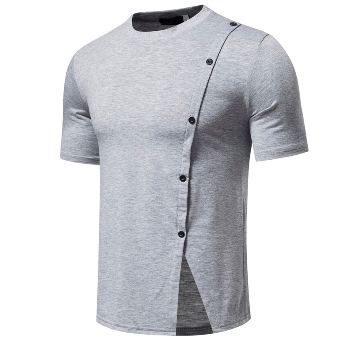 Youthup Mens Personalized Side Button T-Shirt