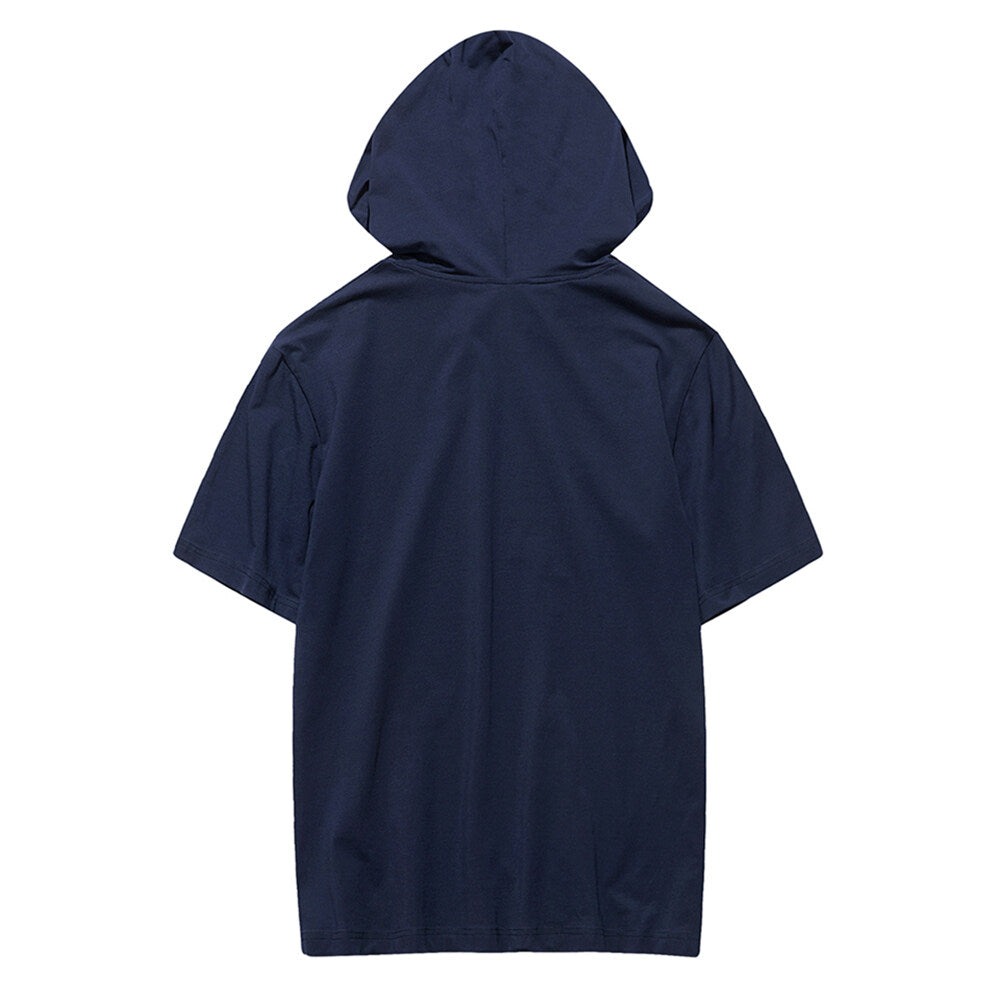 Youthup Mens Short Sleeve Pullover Capuche Sweat Shirt