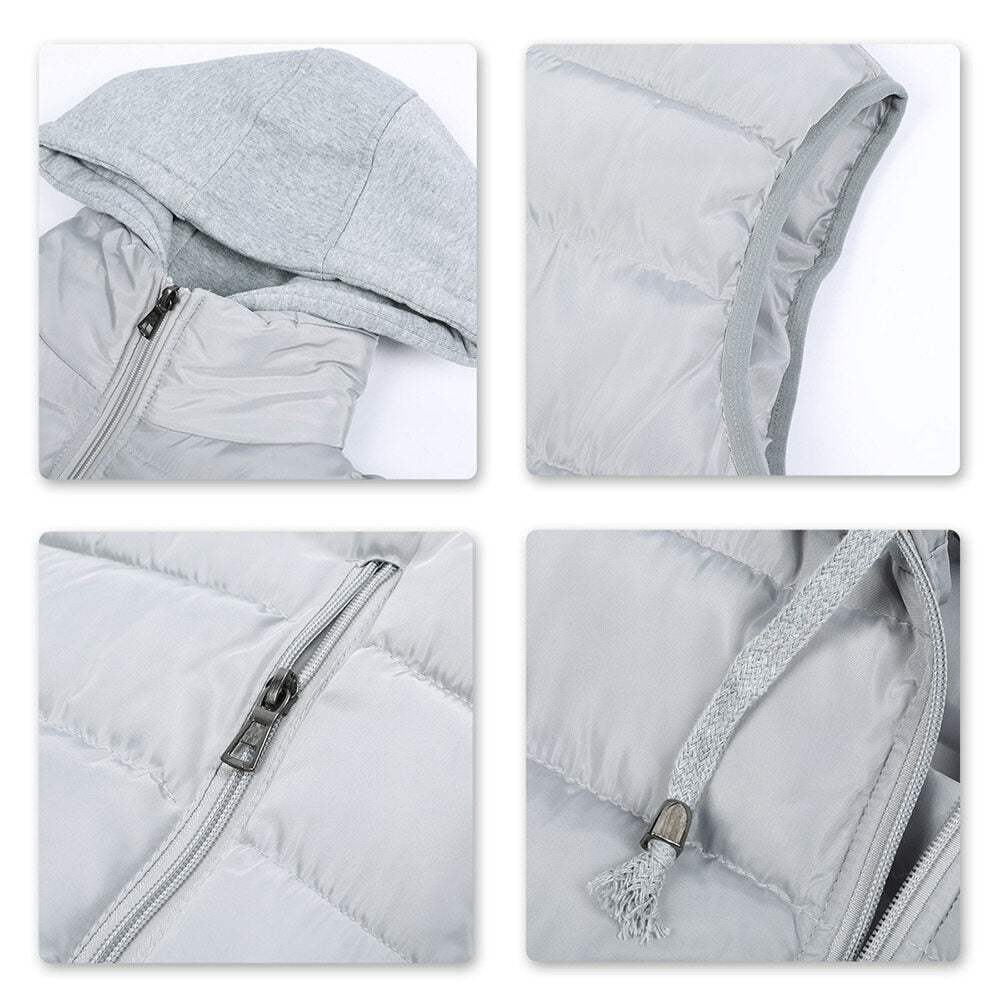 Youthup Mens Hooded Sleeveless Jacket Padded Puffer Vest