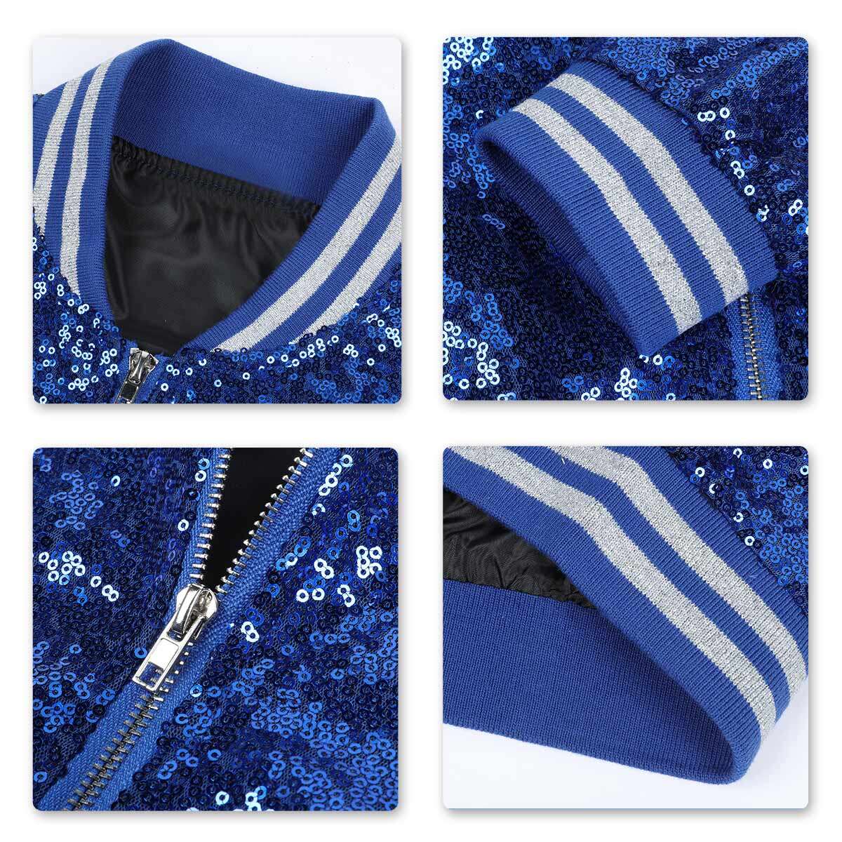 Youthup Mens Party Show Sparkle Sequins Jacket