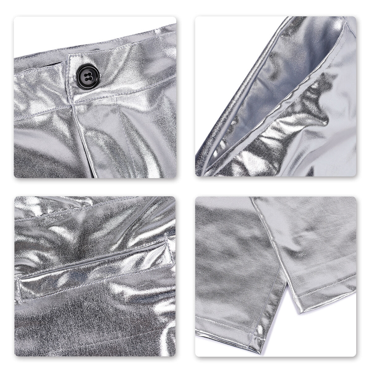 Youthup Mens Shiny Slim Fit Party Pants