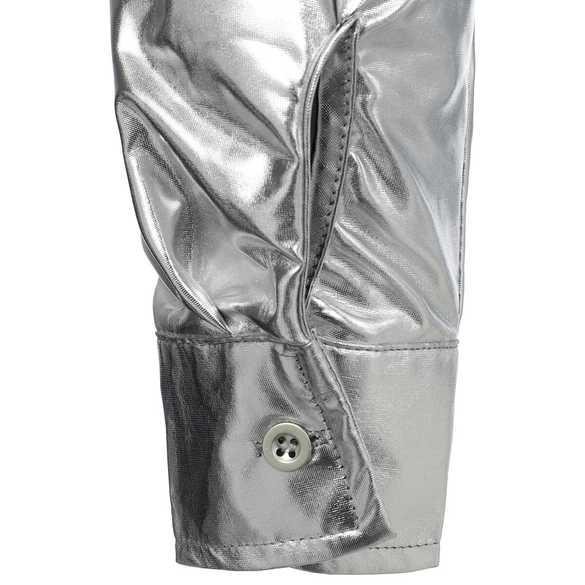 Youthup Mens Shiny Glossy Waterproof Long Sleeve Shirt
