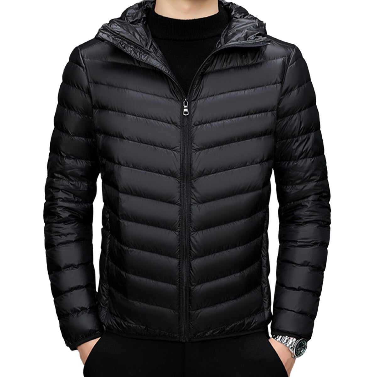 Youthup Mens Hooded Lightweight Padded Puffer Down Jacket