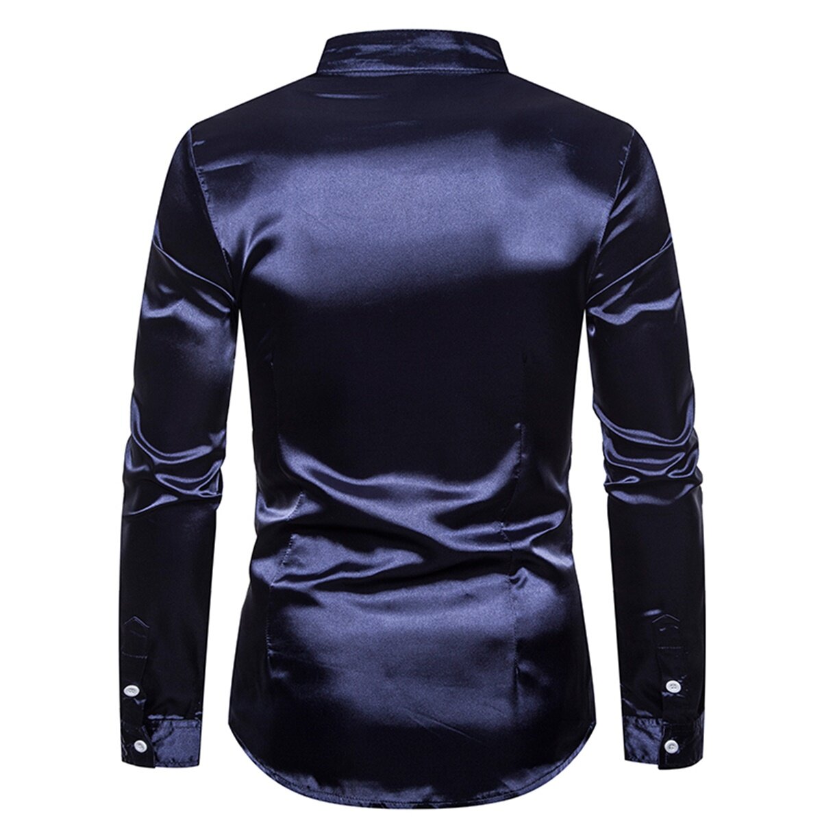 Youthup Mens Shiny LongSleeved Slim Fit Formal Shirt