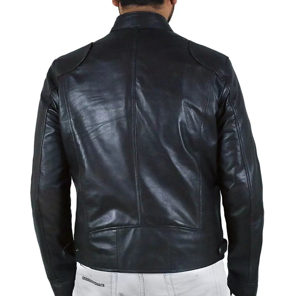 Youthup Mens Large Size Waterproof Leather Jacket