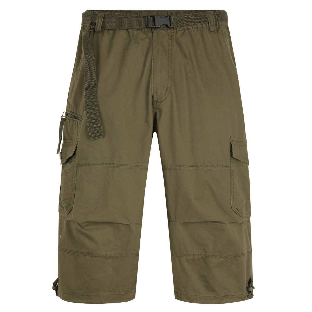Youthup Mens Multi-Pocket Cargo Cropped Pants