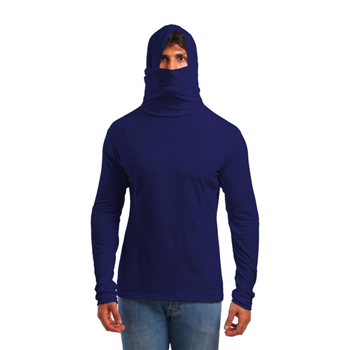 Youthup Mens Lightweight Hooded T-Shirt with Mask