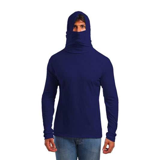 Youthup Mens Lightweight Hooded T-Shirt with Mask
