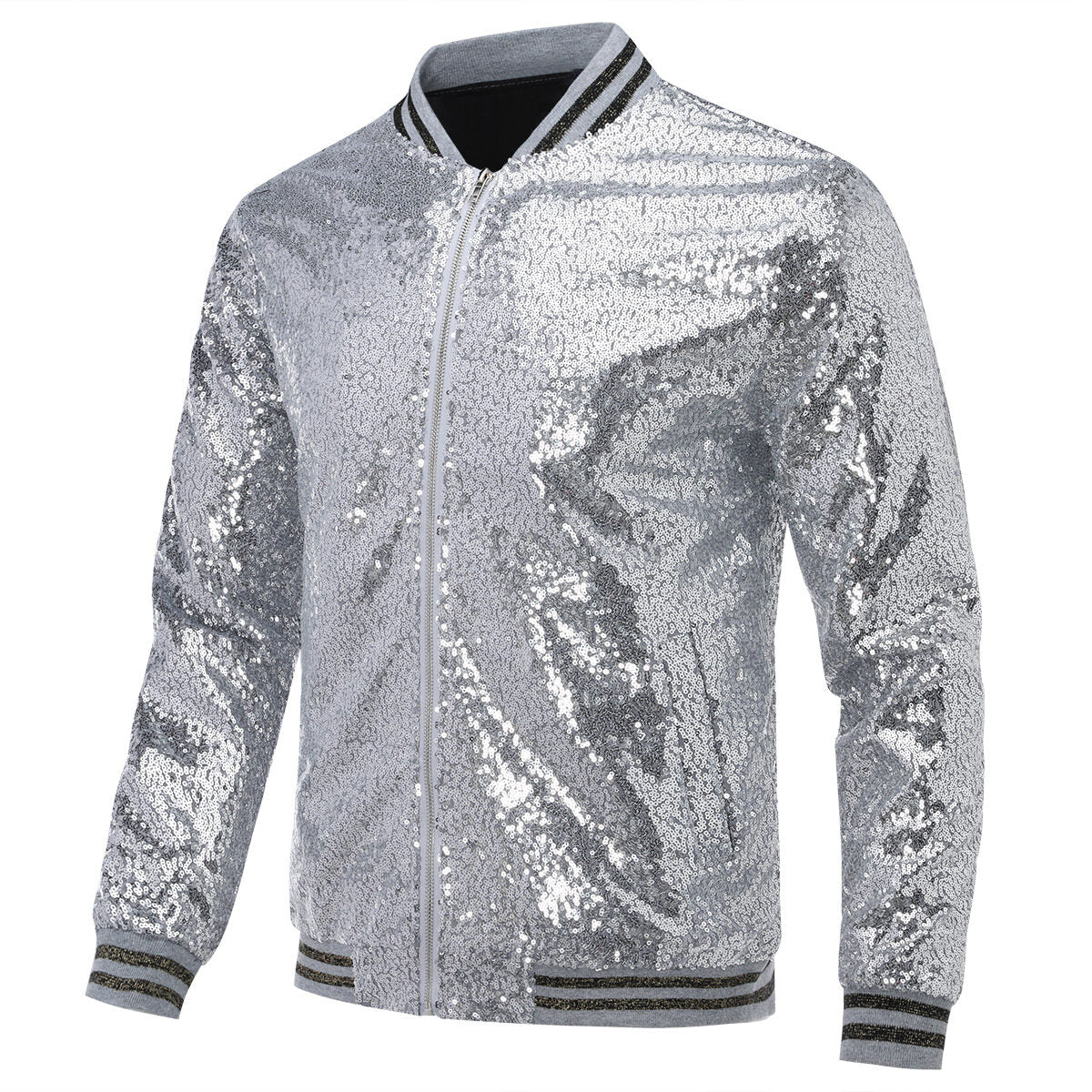 Youthup Mens Party Show Sparkle Sequins Jacket