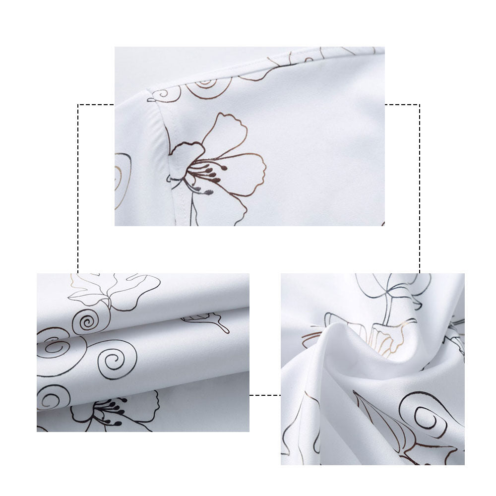 Youthup Mens Butterfly Print Button Down Shirt Plus Size