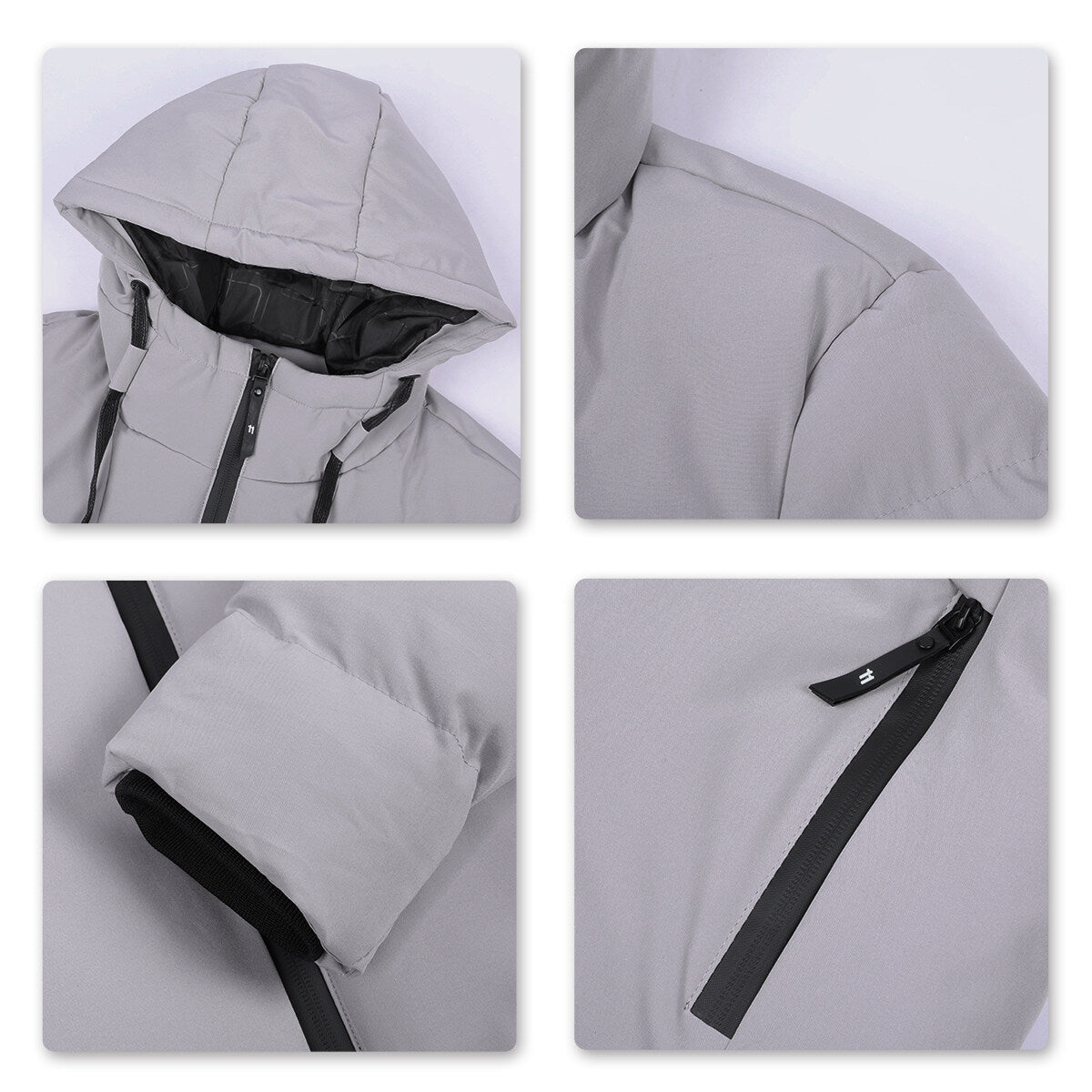 YFFUSHI Mens Heated Down-Padded Coat Puffer Jacket