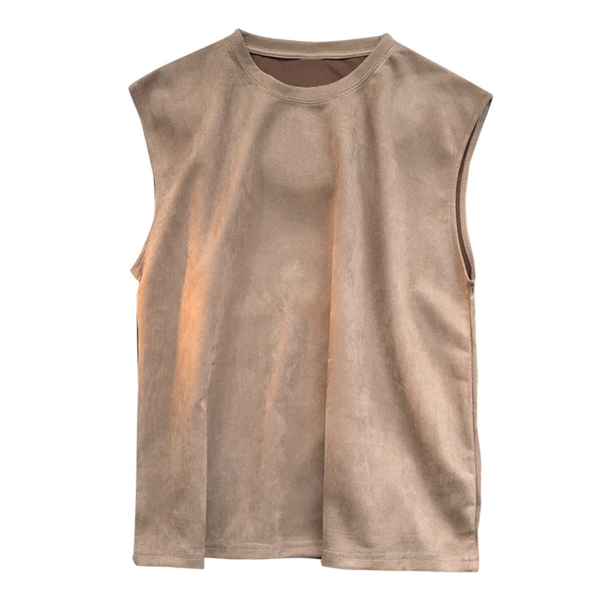 Youthup Mens Lightweight Suede Vest Sleeveless Shirt