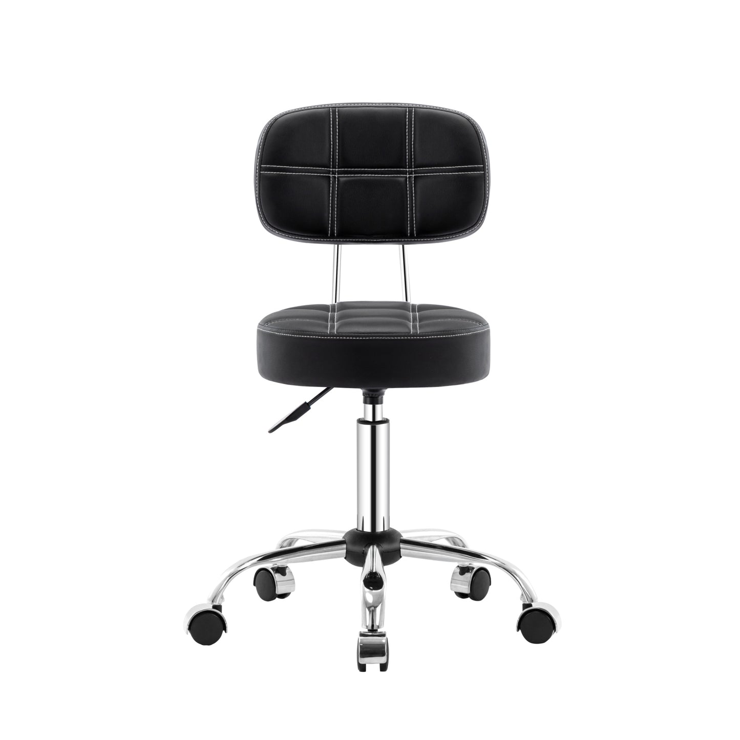 Tabouret de Bar Rond à roulettes Pivotant 360° de Massage  EN HAUTEUR REGLABLE pour SPA ,Salon ,Salle ,Médicale Noir