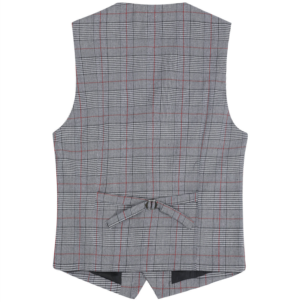 Youthup Mens Plaid Suit Vest Business Slim Fit Formal Dress Waistcoat