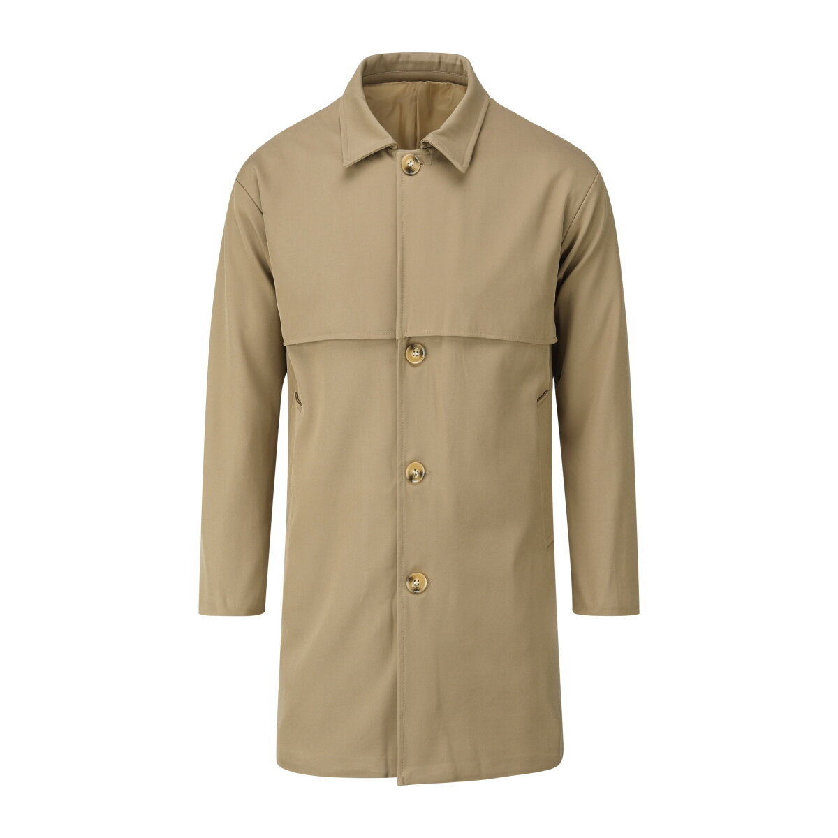 Youthup Mens Long Elegant Windbreaker Jacket Trench Coat