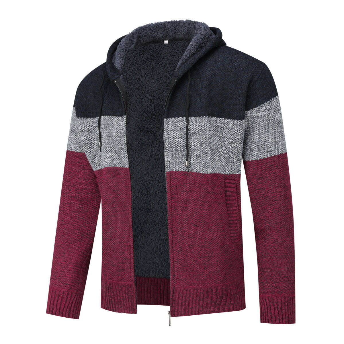YOUTHUP Mens Casual Hooded Cardigan Jacket