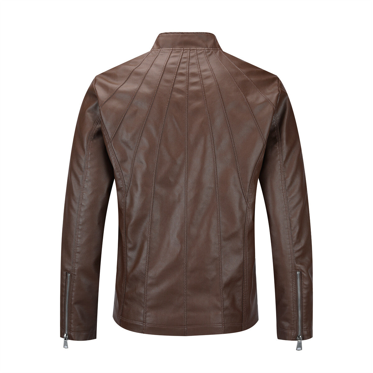 Youthup Mens Casual Soft Bomber Faux Leather Jacket