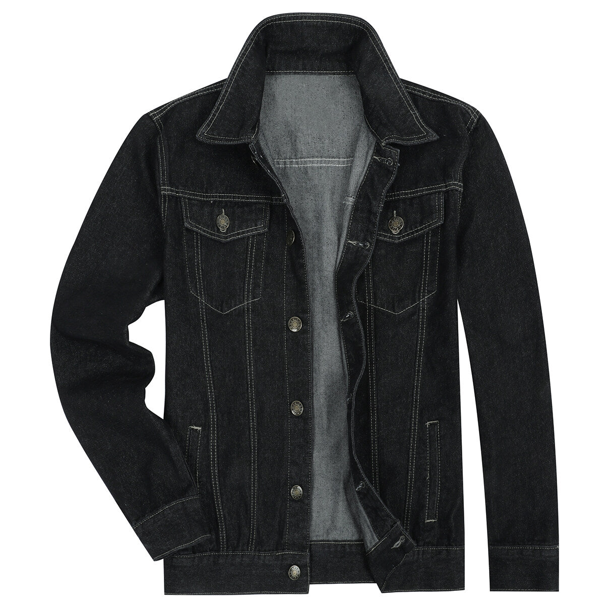 Youthup Mens Casual Lapel Denim  Jacket