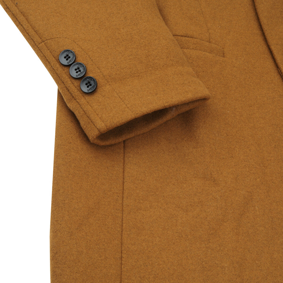 Youthup Mens Wool Blend Mid-Length Coat Winter Business Trench Topcoat