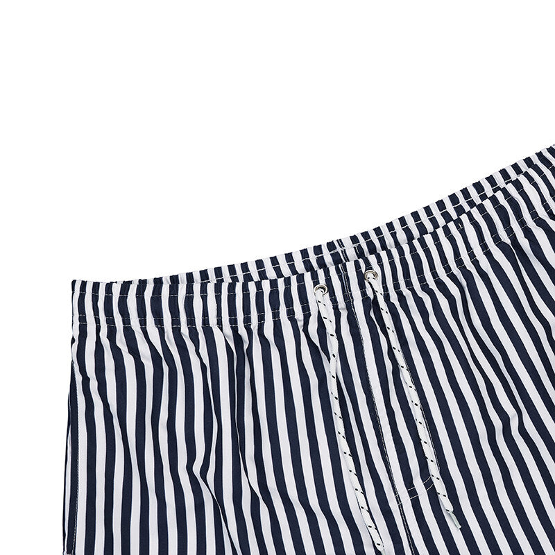 YOUTHUP Mens Summer Swim Breathable Mesh Lining Striped Beach Shorts
