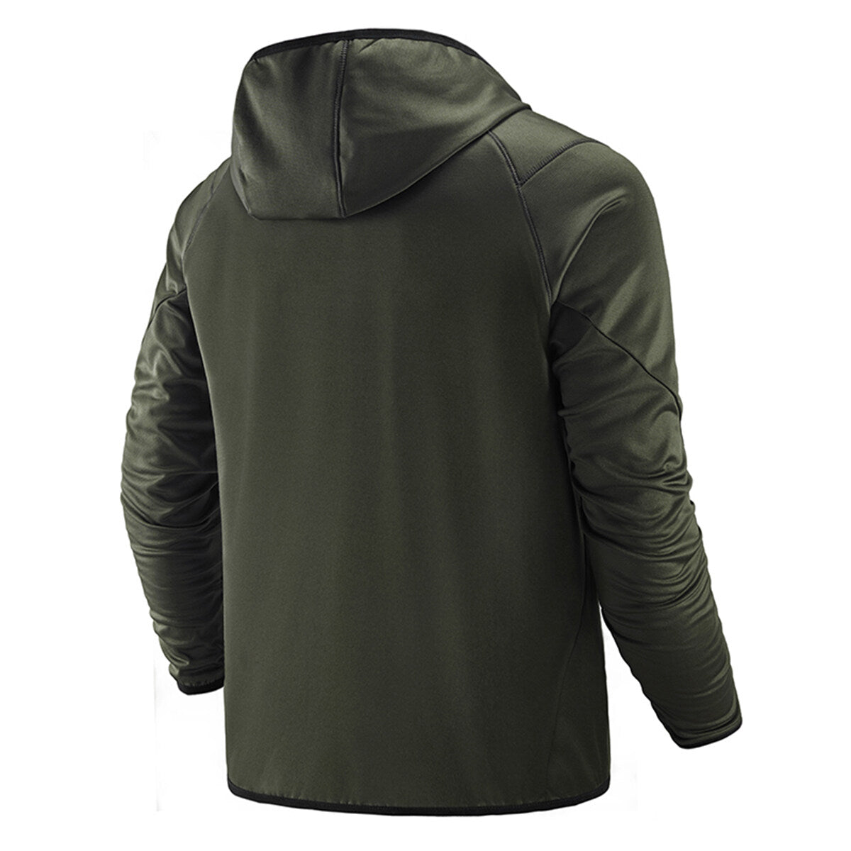 YOUTHUP Mens Outdoor Windproof Jacket Hooded Solid Color Zipper Waterproof Jacket