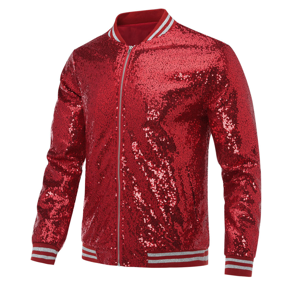 Youthup Mens Party Show Sparkle Sequins Jacket