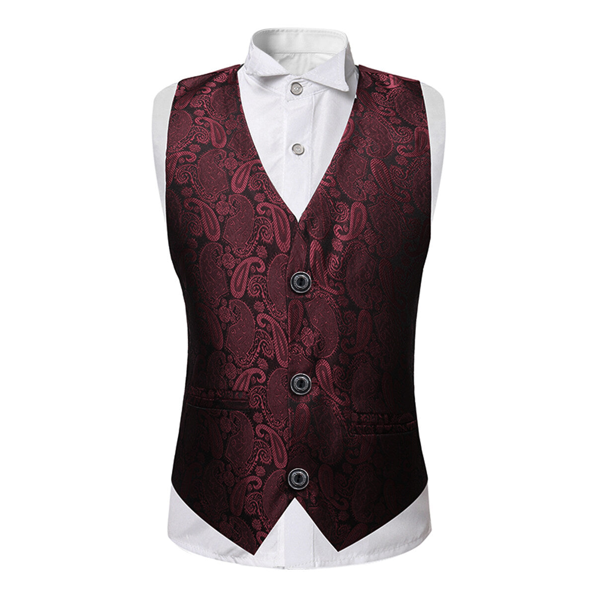 Youthup Boys 3Pce Formal Business Suits Paisley Blazer and Waistcoat and Pants