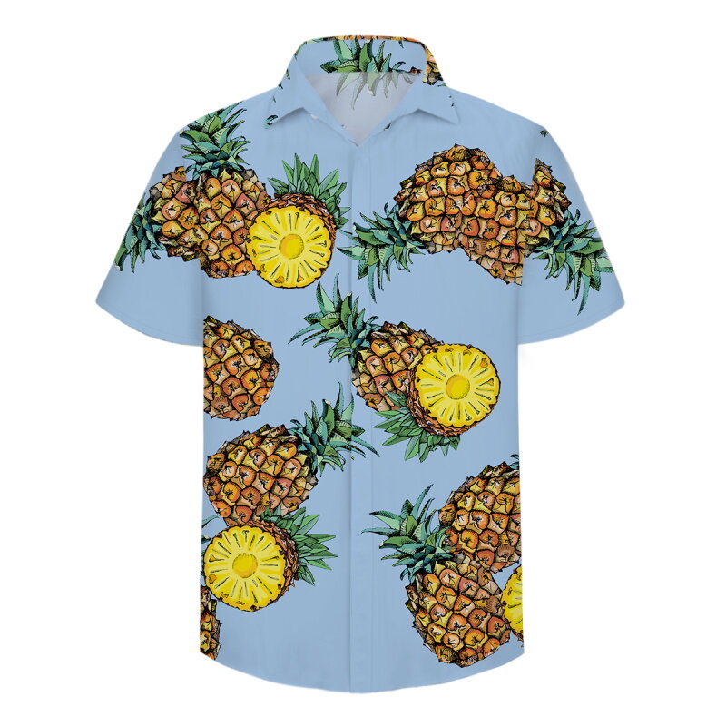 Youthup Mens 2pce Beach Outfit Pineapple Printed Shorts Set