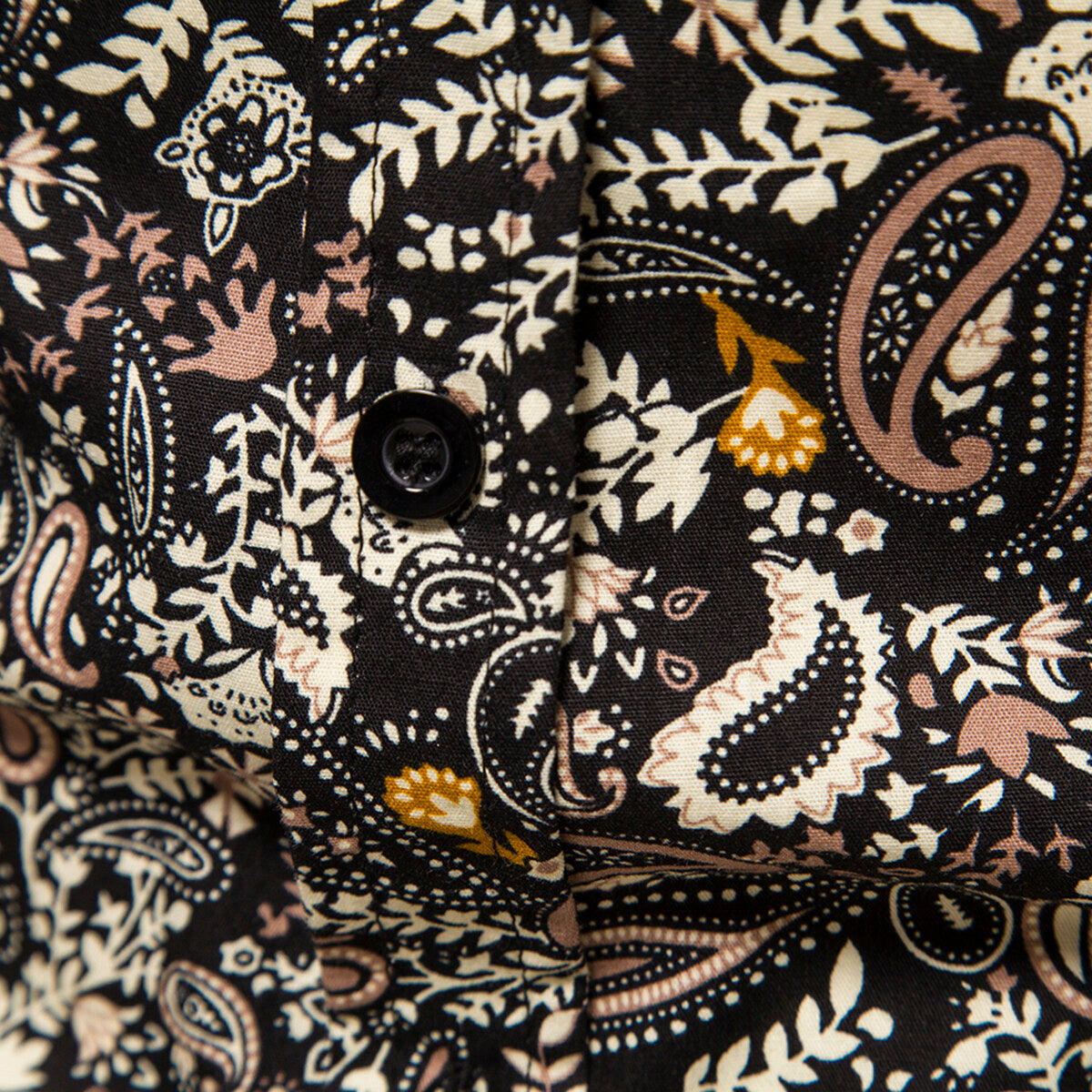 YOUTHUP Mens Casual Paisley Print Shirt Long Sleeve Slim Fit Lapel Tops