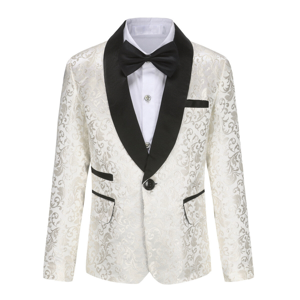 Youthup Boys Teen Suit 2Pcs Paisley Print Dress Formal Wedding Blazer and Pants
