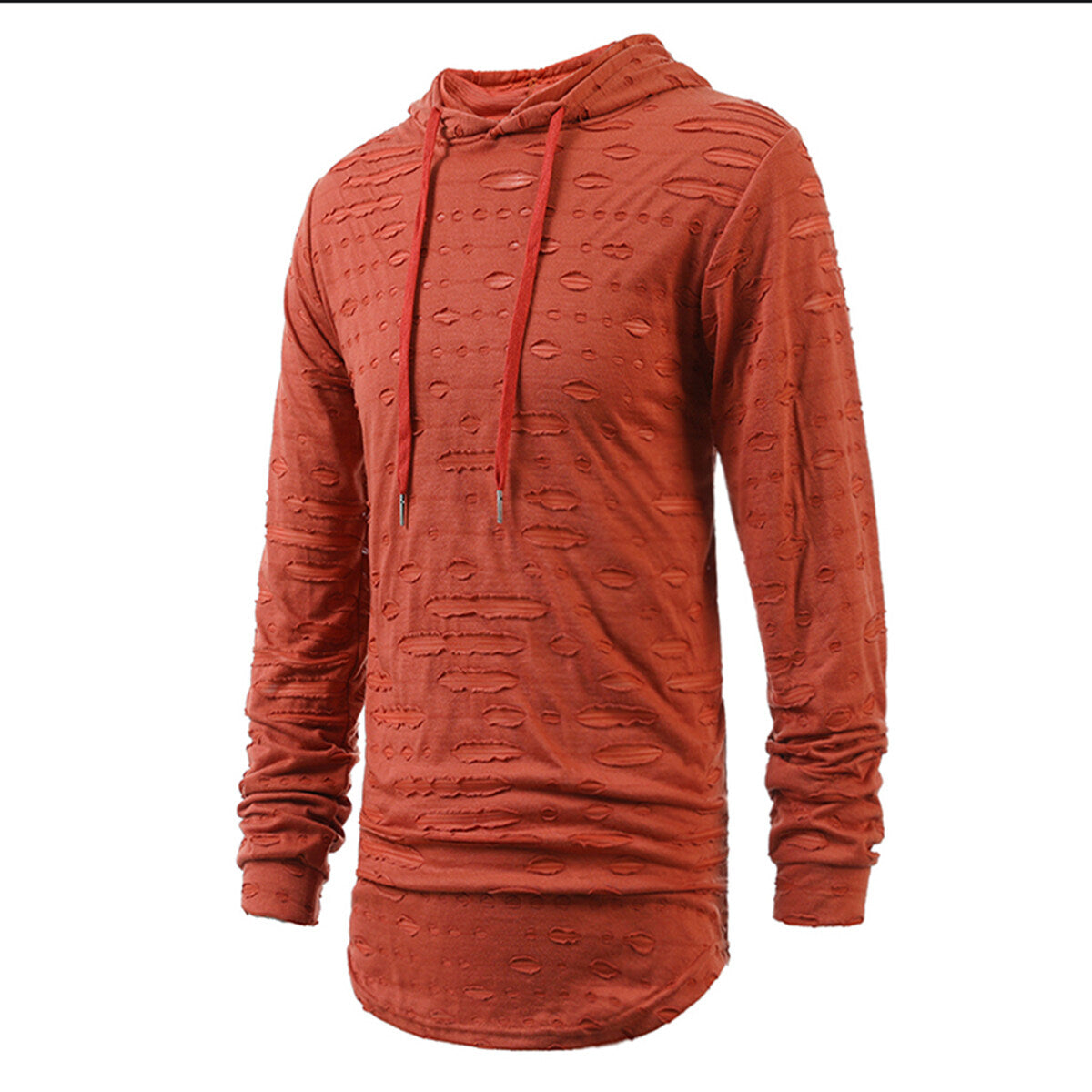 Youthup Mens Ripped Sweatshirt Hoodie T-Shirt