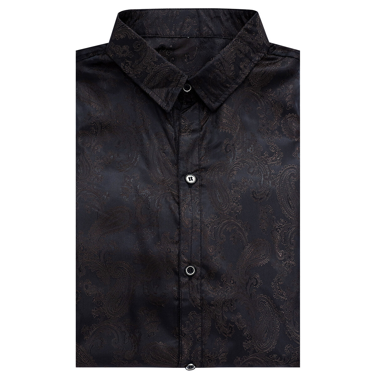 Youthup Mens Paisley Pattern Fitted Shirt