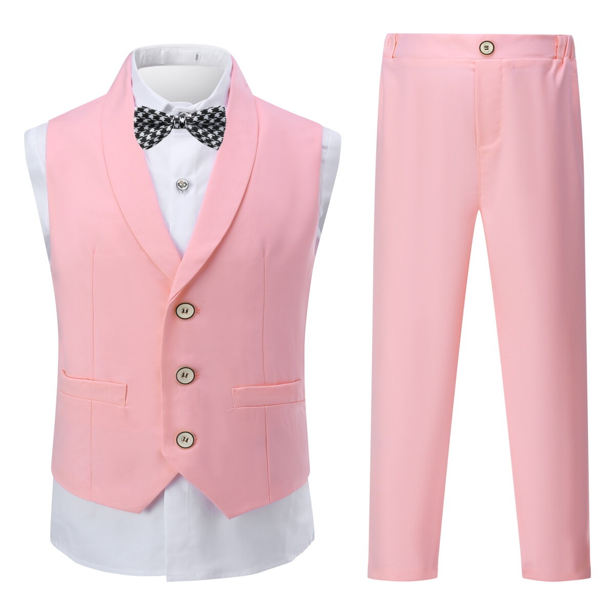 YOUTHUP Boys Vest 3-Piece Set Formal Dress Suits Wedding Outfit Dresswear