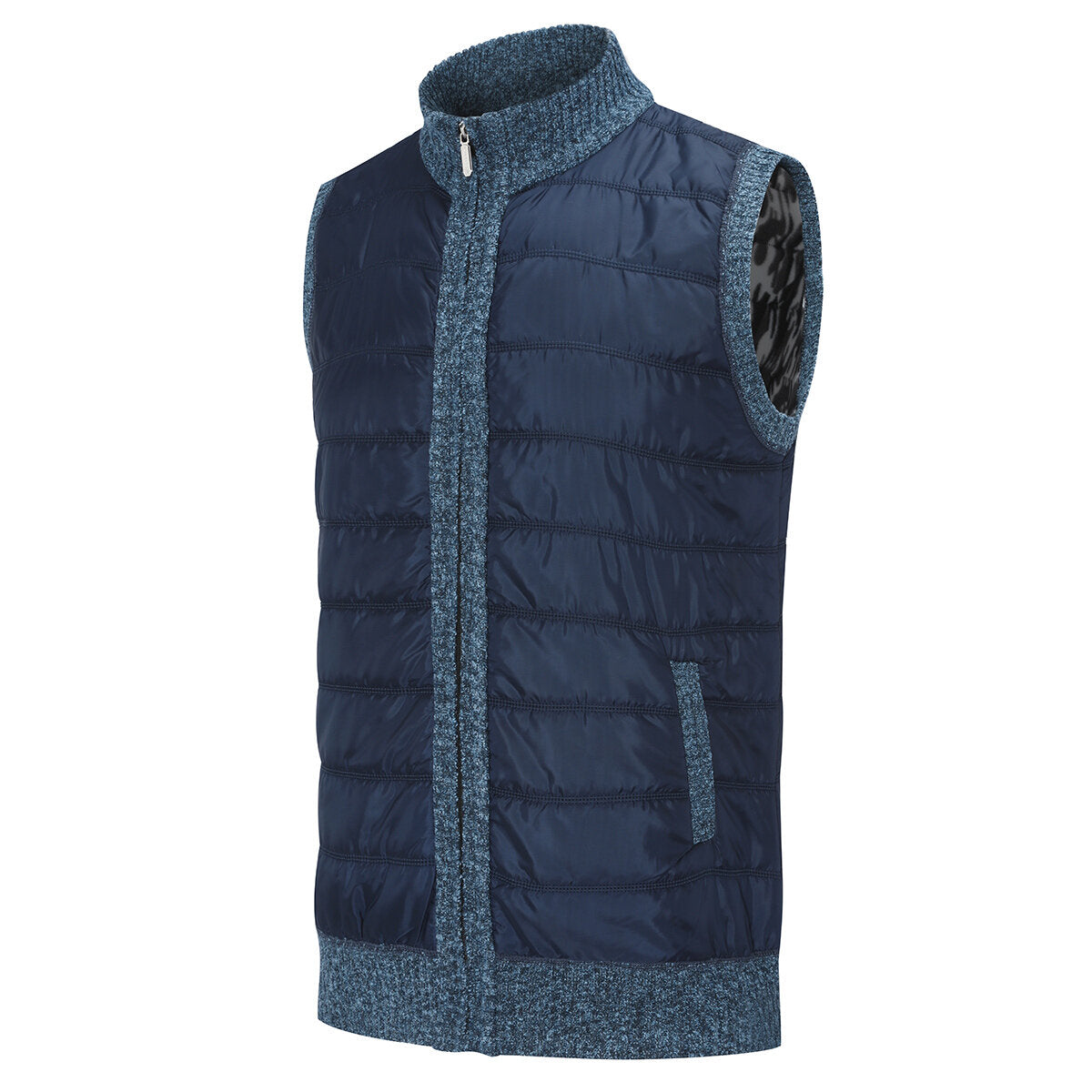 Youthup Mens Outdoor Sleeveless Jacket Fleece Leopard Lined Puffer Vest