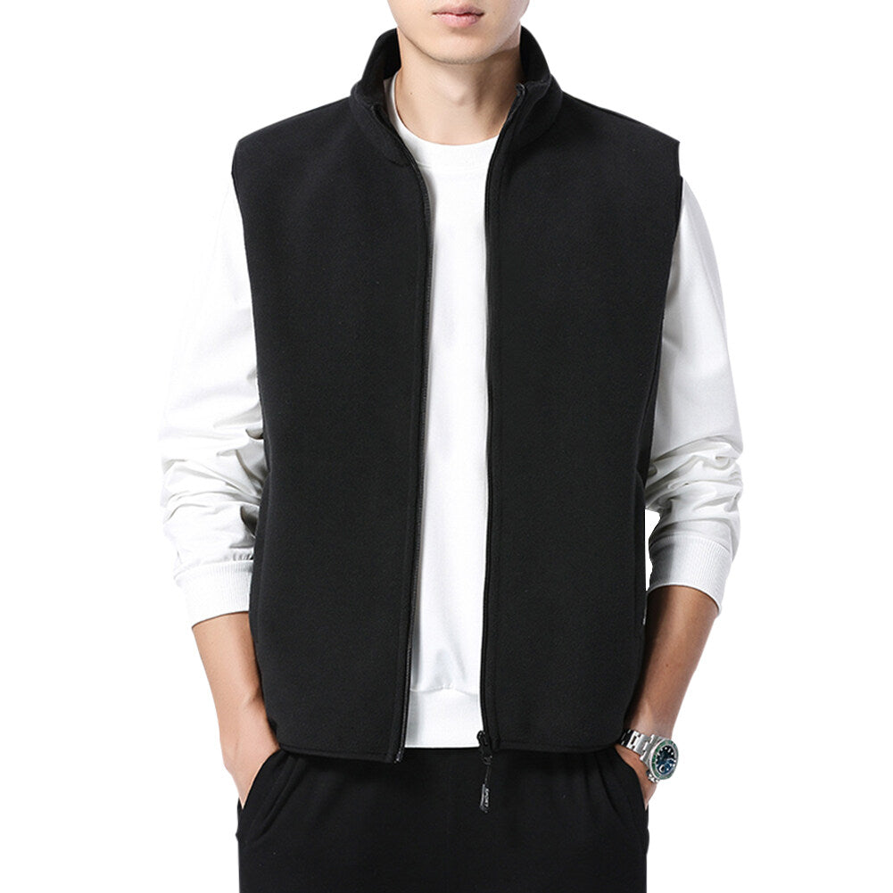 Youthup Mens Velvet Fleece Lined Full Zip Soft Padded Vest