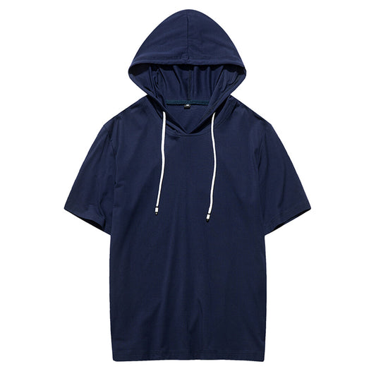 Youthup Mens Short Sleeve Pullover Capuche Sweat Shirt
