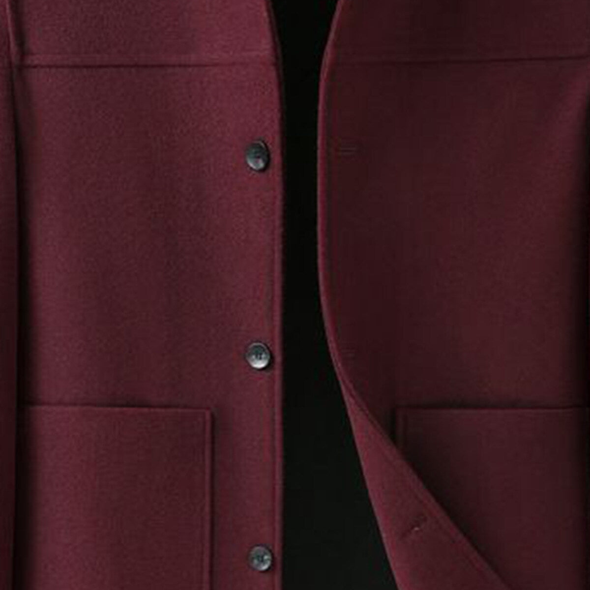 Youthup Mens Lapel Slim Fit Short Wool Coat