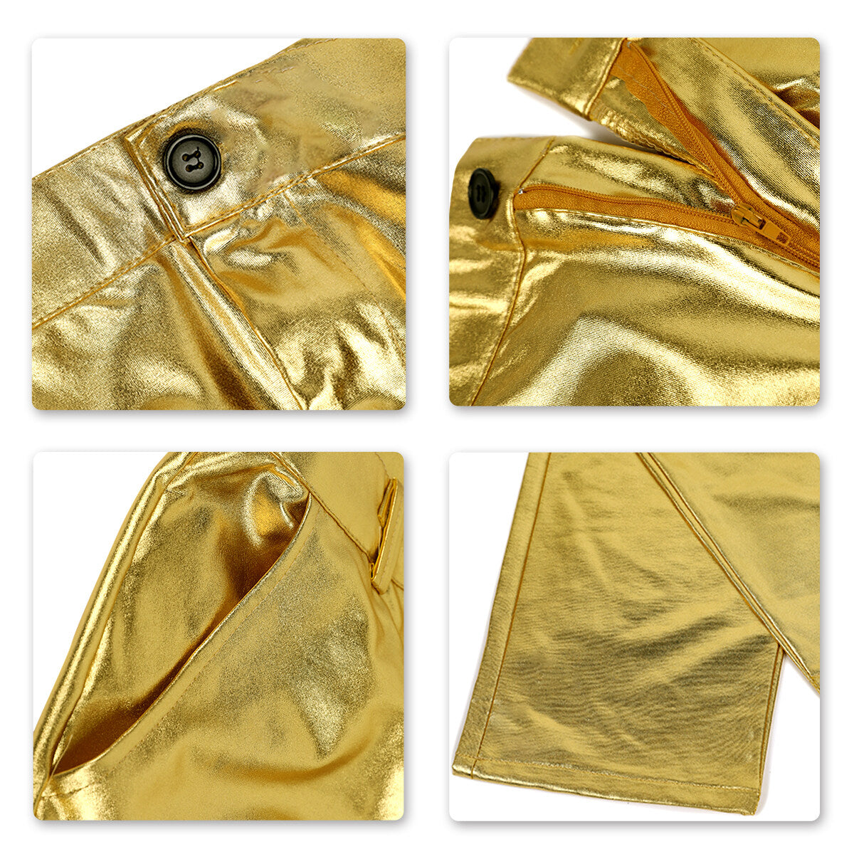 Youthup Mens Shiny Slim Fit Party Pants