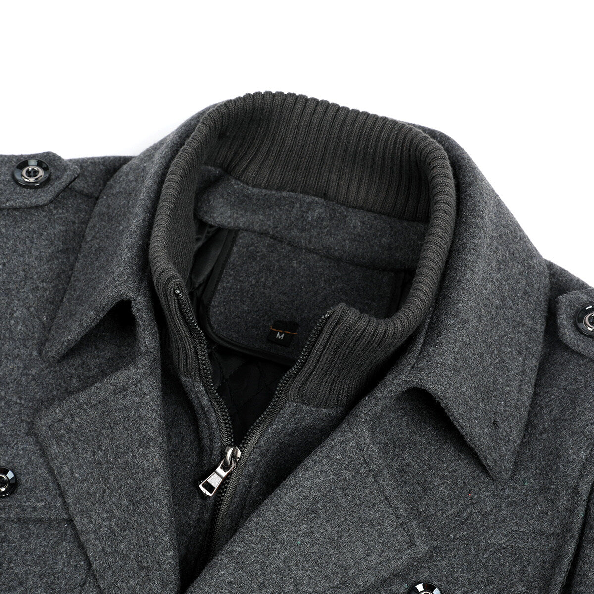 Youthup Mens Military Wool Coats Thin Fit Winter Trench Peacoat