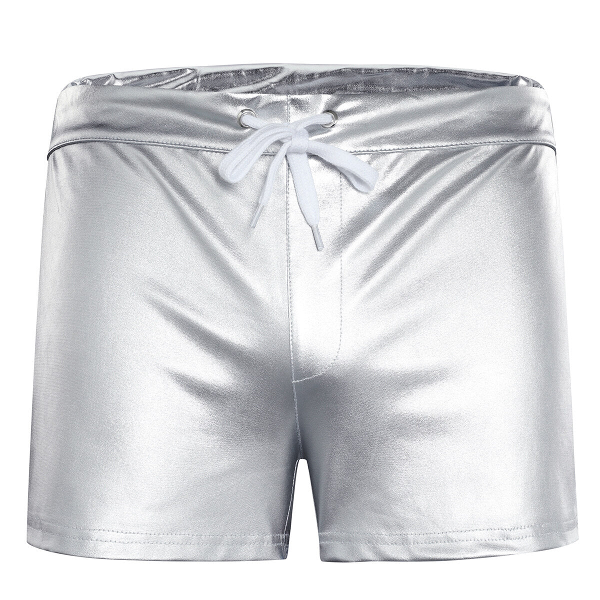 Youthup Mens Shiny Leather Shorts
