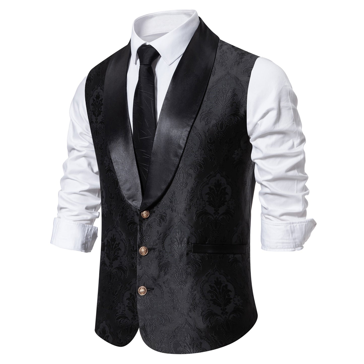 Youthup Mens Paisley Patterned Business Vest
