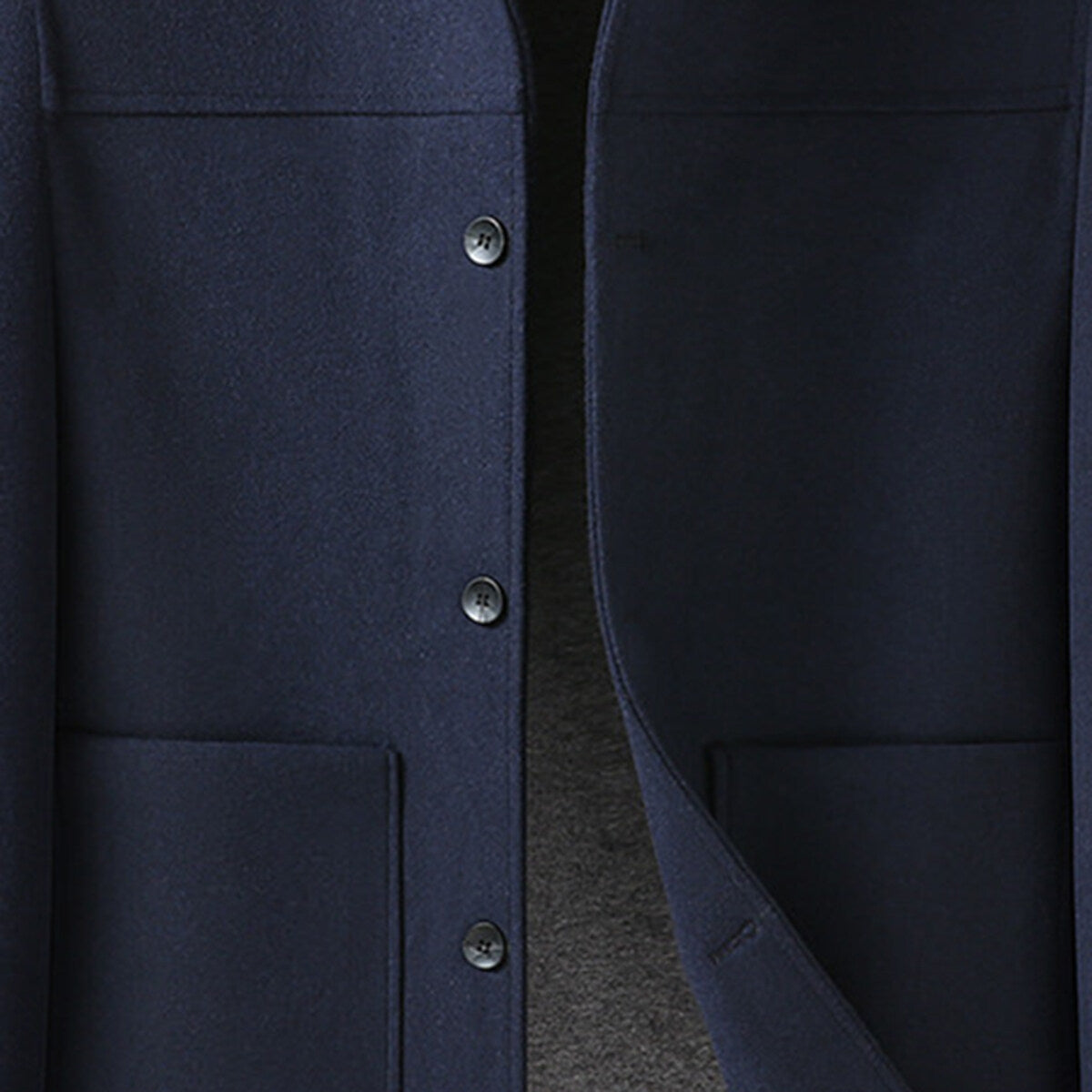 Youthup Mens Lapel Slim Fit Short Wool Coat