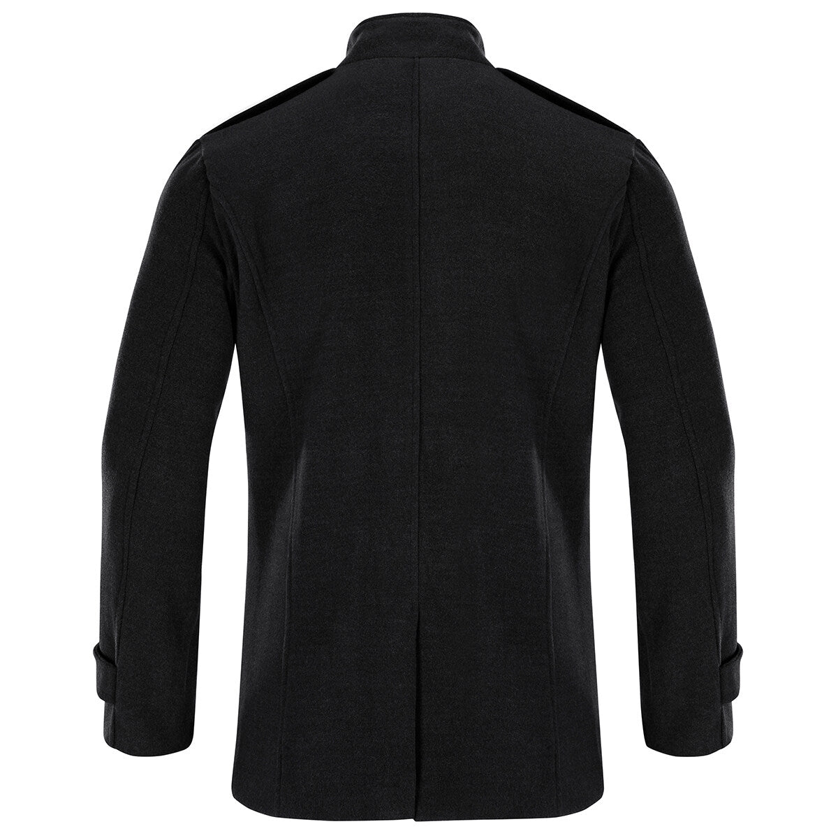 Youthup Mens Woolen Coat Double Breasted Slim Fit Thermal Coat