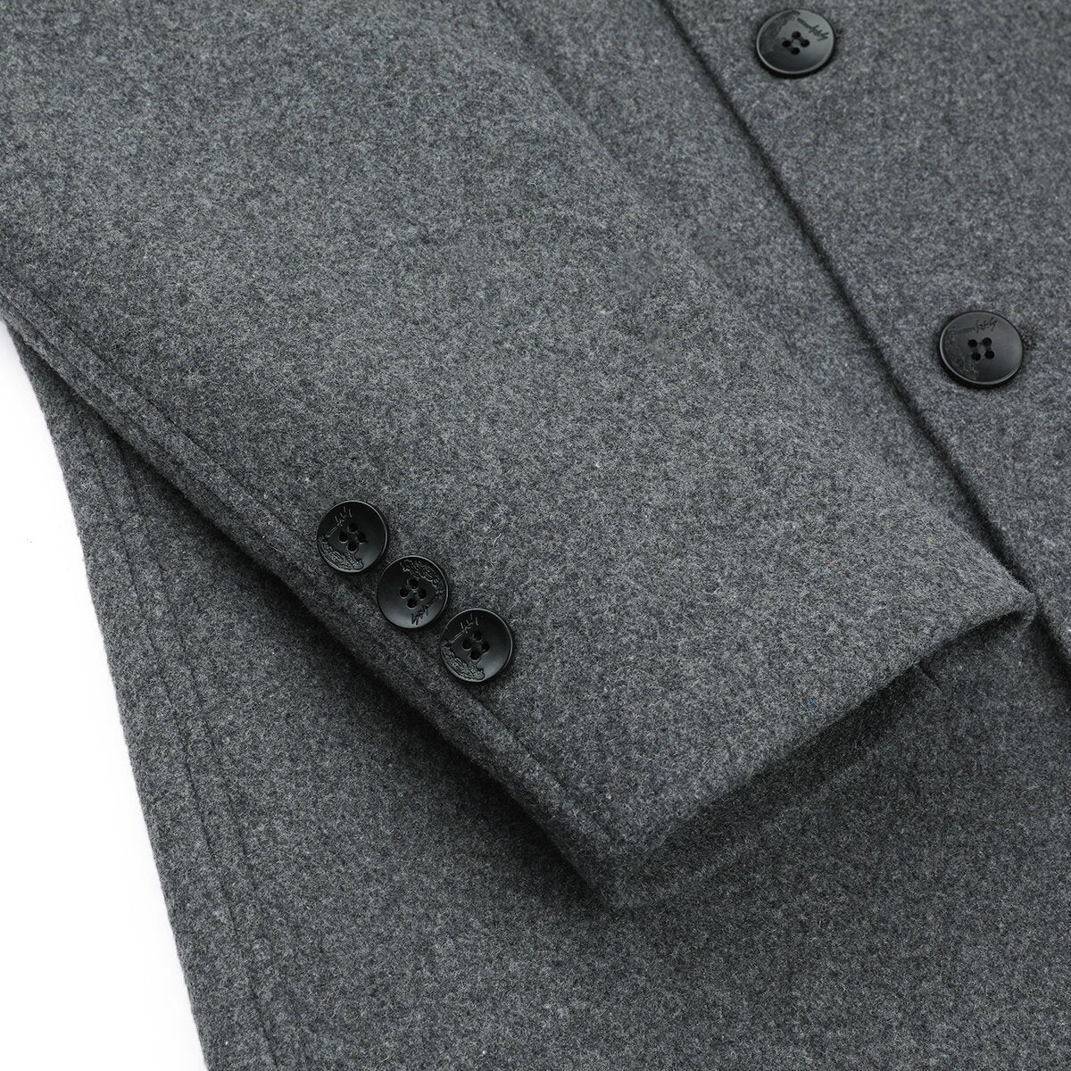 Youthup Mens Slim Fit Wool Coat Elegant Removable Hood Trench Overcoat