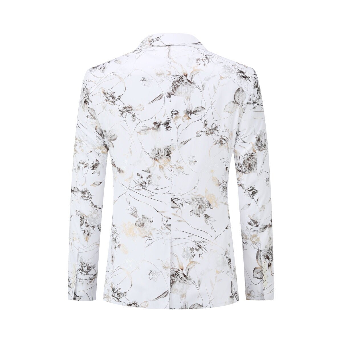 YOUTHUP Mens 2 Piece Floral Suit Set Slim Fitt 1 Button Down Formal Suit Jacket Pants