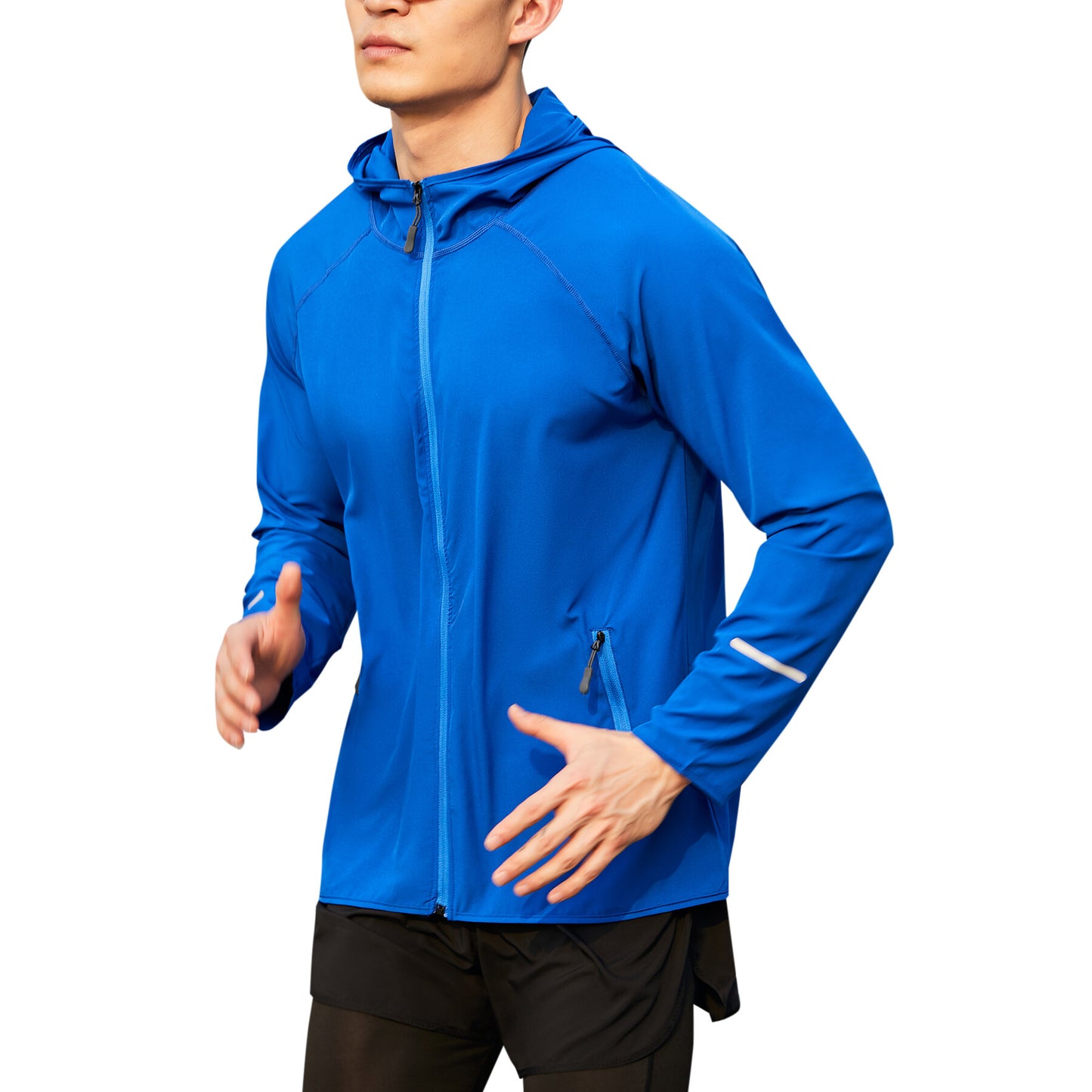 Youthup Mens Hooded Sports Lightweight Running Dust Coat